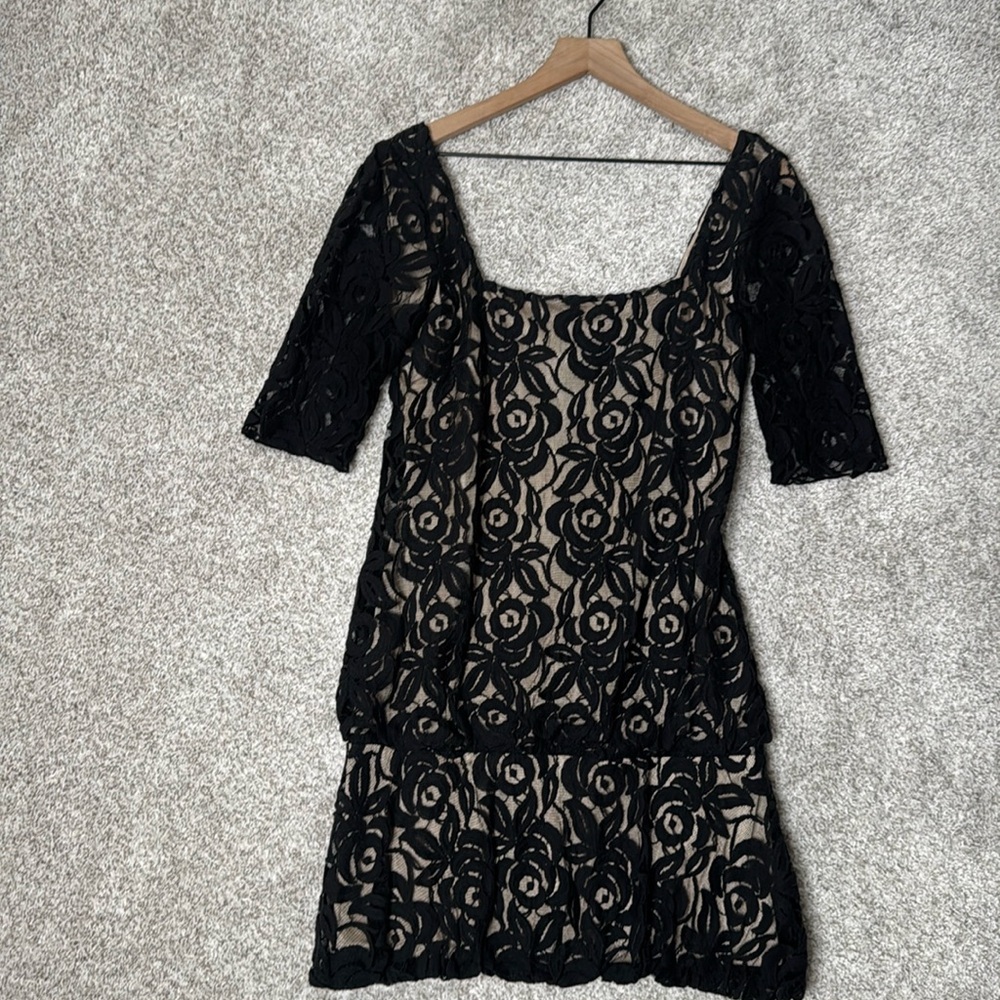 Alexia Admor Black‎ Lace Mini Dress - Size Small